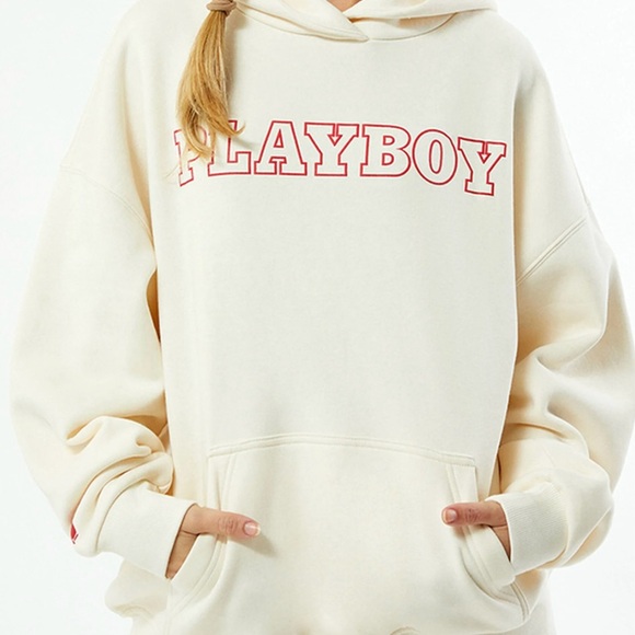 NWT oversized Cream Sweatshirt with logo - Picture 1 of 2